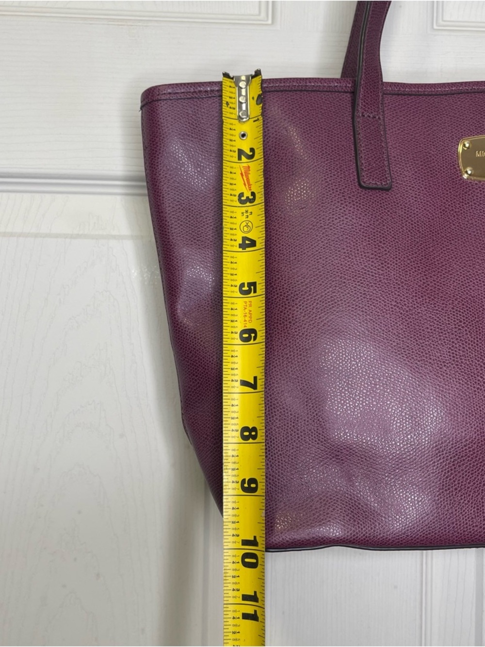 Michael Kors Plum jet Set Travel Tote Shoulder Bag - Picture 2 of 14